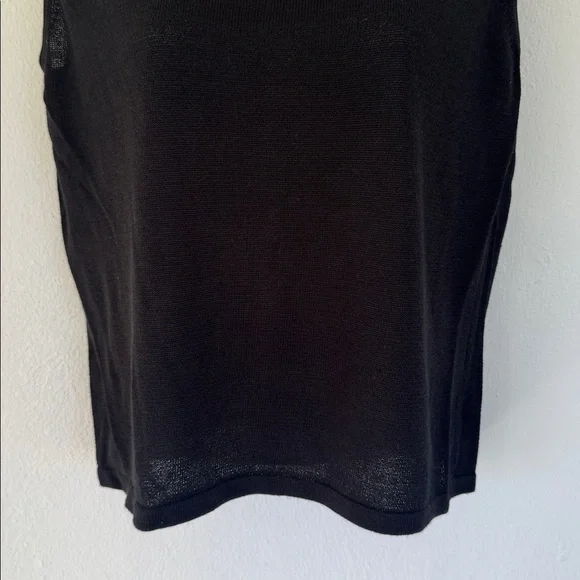 Vintage Patchington black beaded cut out neckline sleeveless knit top size small - Picture 5 of 12